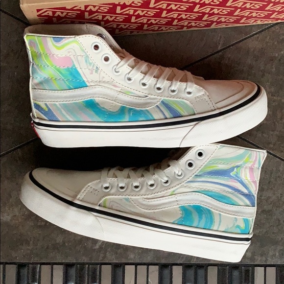 •VANS SK8-Hi 138 DECON RESIN SWIRL Marshmallow WMNS - Picture 13 of 16